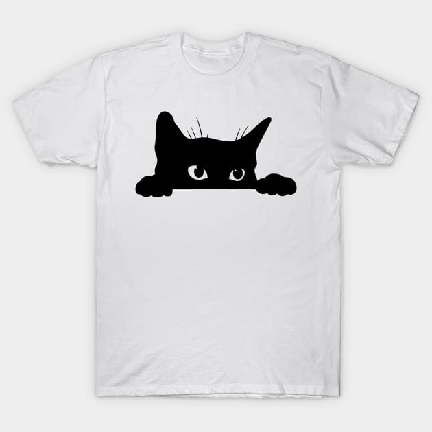 Black Cat Funny Cat Tee Gifts For Cat Lover Men Women Kids T-Shirt by DeenaMBeresford